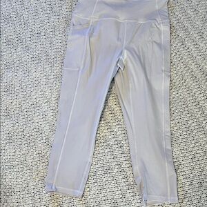 RBX Women White Leggings Capri with Side Pockets